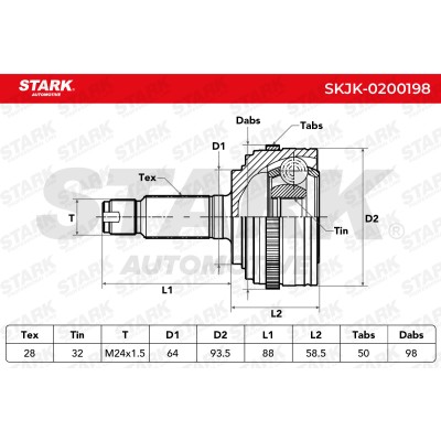 Przegub Stark SKJK-0200198 SKJK-0200198 - foto 5