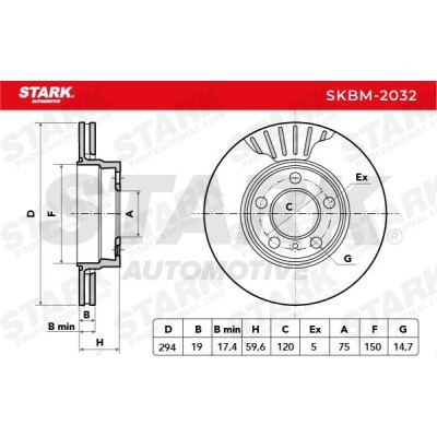 Tarcza hamulcowa Stark SKBM-2032 SKBM-2032 - foto 5