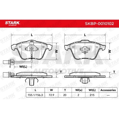 Klocki hamulcowe Stark SKBP-0010102 SKBP-0010102 - foto 3