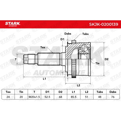 Przegub Stark SKJK-0200139 SKJK-0200139 - foto 6