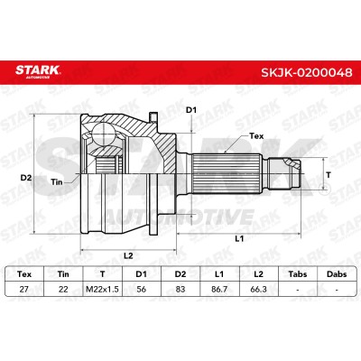 Przegub Stark SKJK-0200048 SKJK-0200048 - foto 5