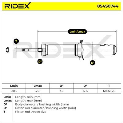 Amortyzator RIDEX 854S0744 854S0744 - foto 8