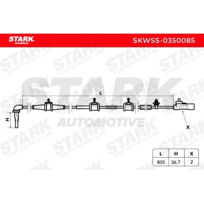 Czujnik ABS Stark SKWSS-0350085 SKWSS-0350085 - foto 3