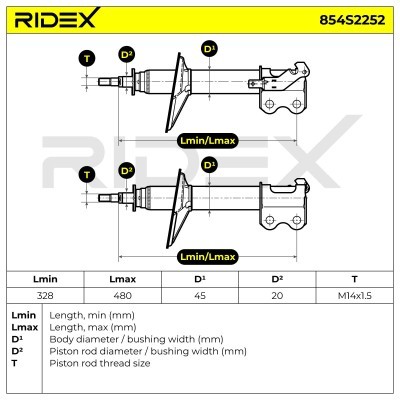 Amortyzator RIDEX 854S2252 854S2252 - foto 7