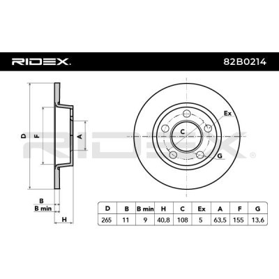 Tarcza hamulcowa RIDEX 82B0214 82B0214 - foto 4