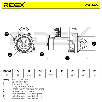 Rozrusznik RIDEX 2S0445 2S0445 - foto 6