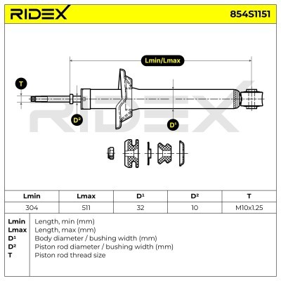 Amortyzator RIDEX 854S1151 854S1151 - foto 4