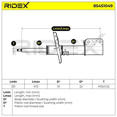 Amortyzator RIDEX 854S1049 854S1049 - foto 12