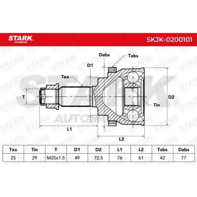 Przegub Stark SKJK-0200101 SKJK-0200101 - foto 5