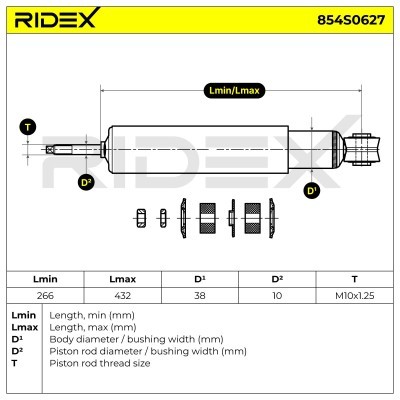 Amortyzator RIDEX 854S0627 854S0627 - foto 6