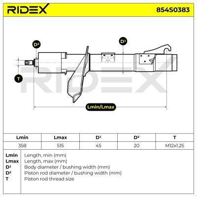 Amortyzator RIDEX 854S0383 854S0383 - foto 9