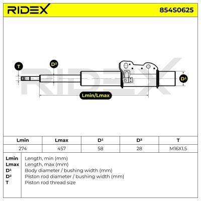 Amortyzator RIDEX 854S0625 854S0625 - foto 6