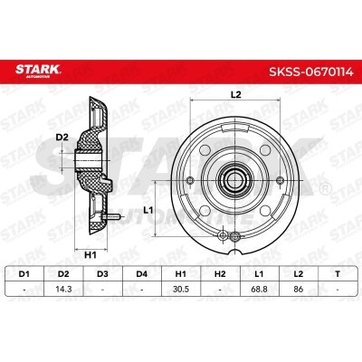 Mocowanie Amortyzatora Stark SKSS-0670114 SKSS-0670114 - foto 3