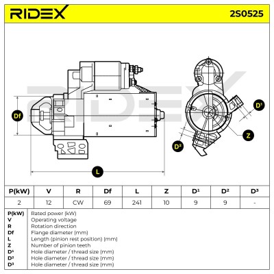 Rozrusznik RIDEX 2S0525 2S0525 - foto 6