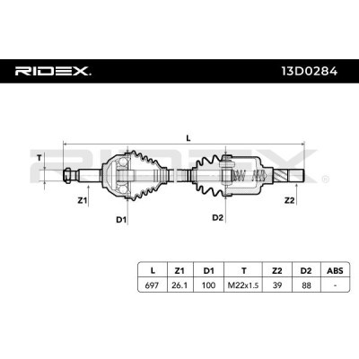 Półoś Napędowa RIDEX 13D0284 13D0284 - foto 7