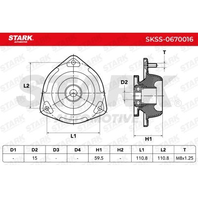 Mocowanie Amortyzatora Stark SKSS-0670016 SKSS-0670016 - foto 5