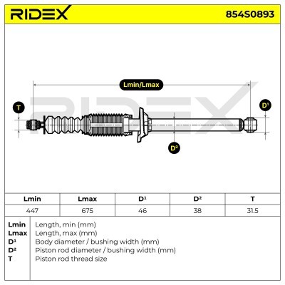 Amortyzator RIDEX 854S0893 854S0893 - foto 12