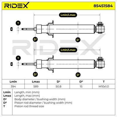 Amortyzator RIDEX 854S1584 854S1584 - foto 8