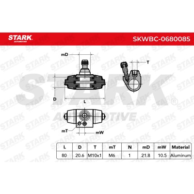 Cylinderek hamulcowy Stark SKWBC-0680085 SKWBC-0680085 - foto 5