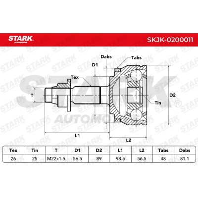 Przegub Stark SKJK-0200011 SKJK-0200011 - foto 5