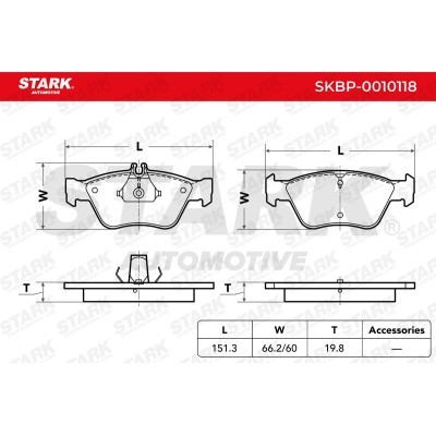Klocki hamulcowe Stark SKBP-0010118 SKBP-0010118 - foto 3