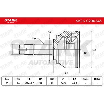 Przegub Stark SKJK-0200243 SKJK-0200243 - foto 4