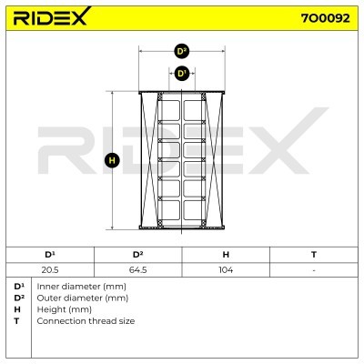 Filtr Oleju RIDEX 7O0092 7O0092 - foto 5