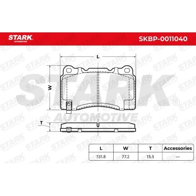 Klocki hamulcowe Stark SKBP-0011040 SKBP-0011040 - foto 3