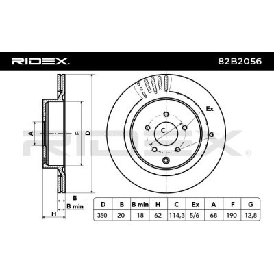 Tarcza hamulcowa RIDEX 82B2056 82B2056 - foto 9