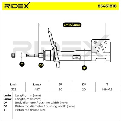 Amortyzator RIDEX 854S1818 854S1818 - foto 8
