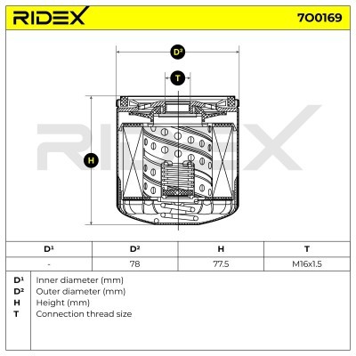 Filtr Oleju RIDEX 7O0169 7O0169 - foto 5