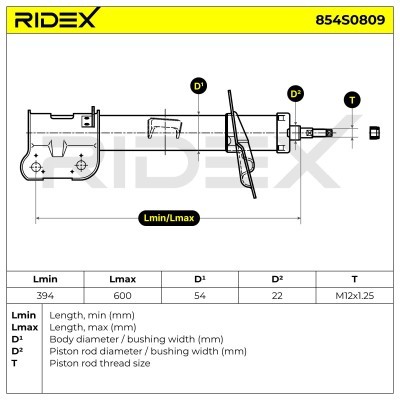 Amortyzator RIDEX 854S0809 854S0809 - foto 5