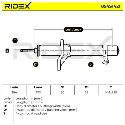 Amortyzator RIDEX 854S1421 854S1421 - foto 8