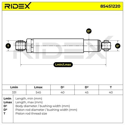 Amortyzator RIDEX 854S1220 854S1220 - foto 7