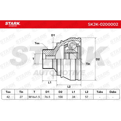Przegub Stark SKJK-0200002 SKJK-0200002 - foto 6