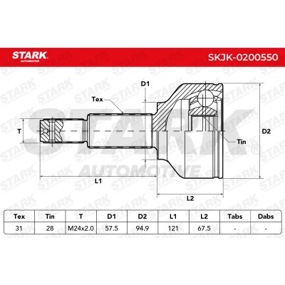 Przegub Stark SKJK-0200550 SKJK-0200550 - foto 5
