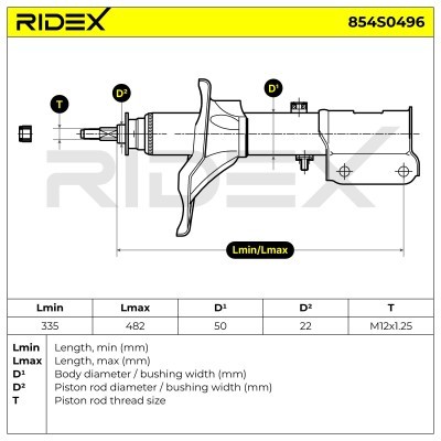 Amortyzator RIDEX 854S0496 854S0496 - foto 6