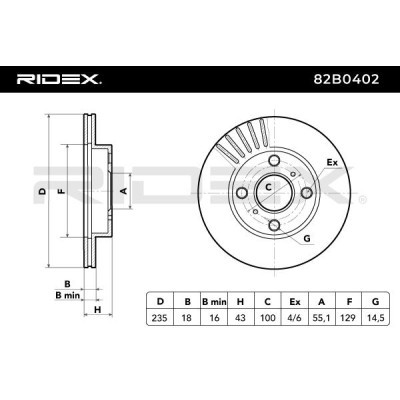 Tarcza hamulcowa RIDEX 82B0402 82B0402 - foto 7