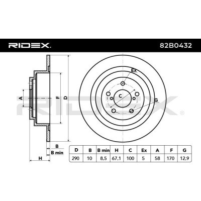 Tarcza hamulcowa RIDEX 82B0432 82B0432 - foto 3