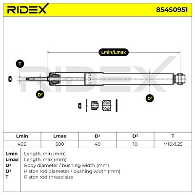 Amortyzator RIDEX 854S0951 854S0951 - foto 8