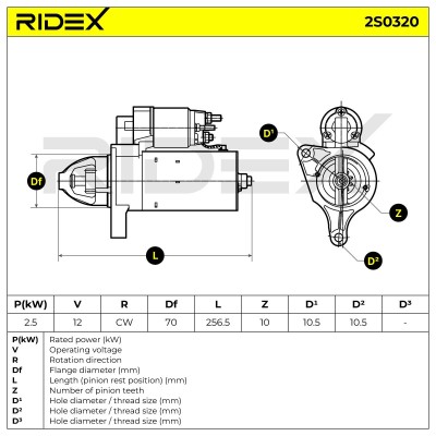 Rozrusznik RIDEX 2S0320 2S0320 - foto 7