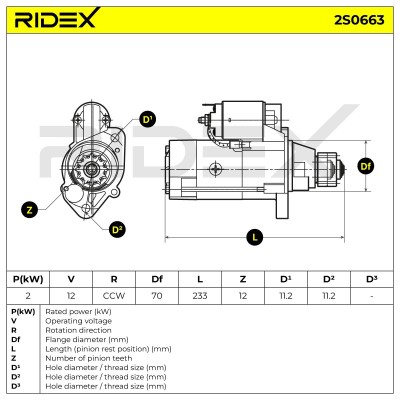 Rozrusznik RIDEX 2S0663 2S0663 - foto 7
