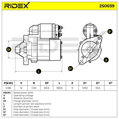 Rozrusznik RIDEX 2S0039 2S0039 - foto 6