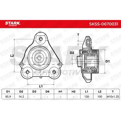 Mocowanie Amortyzatora Stark SKSS-0670031 SKSS-0670031 - foto 3