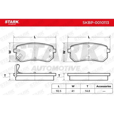 Klocki hamulcowe Stark SKBP-0010113 SKBP-0010113 - foto 3