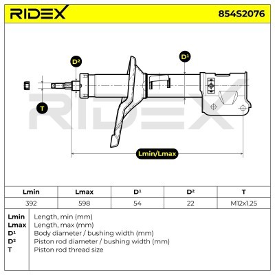 Amortyzator RIDEX 854S2076 854S2076 - foto 8