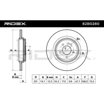 Tarcza hamulcowa RIDEX 82B0280 82B0280 - foto 4