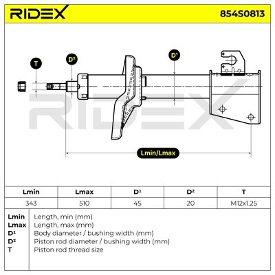 Amortyzator RIDEX 854S0813 854S0813 - foto 7