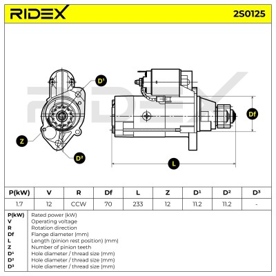 Rozrusznik RIDEX 2S0125 2S0125 - foto 7