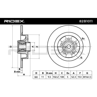 Tarcza hamulcowa RIDEX 82B1011 82B1011 - foto 4